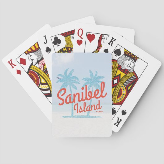 Sanibel Island Florida Golf Coast Souvenir Spielkarten (Rückseite)