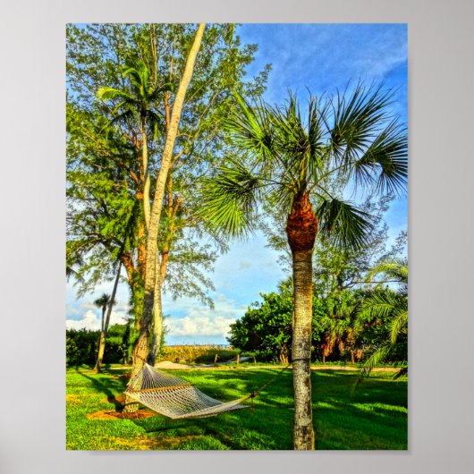 Sanibel Island Florida Hammock Printable Art Poster (Vorne)