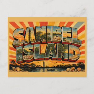 Sanibel Island Florida Leuchtturm-Wildschutzgebiet Postkarte