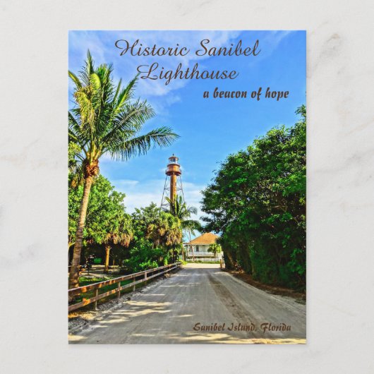 Sanibel Island Florida Lighthouse Beacon of Hope Postkarte (Vorderseite)
