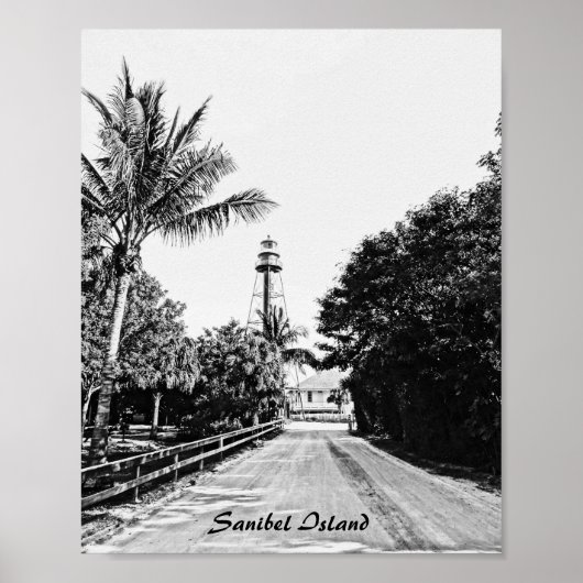 Sanibel Island Florida Lighthouse Printable Art Poster (Vorne)