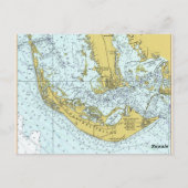 Sanibel Island Florida Nautical Map Postkarte (Rückseite)
