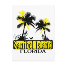 Sanibel Island Florida Palme Postkarte