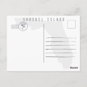 Sanibel Island Florida Retro Sunset Souvenirs Postkarte (Rückseite)