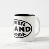 Sanibel Island Florida schwarzes Oval Zweifarbige Tasse (VorderseiteRechts)