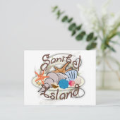 Sanibel Island Florida seashell design Postkarte (Stehend Vorderseite)