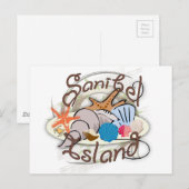 Sanibel Island Florida seashell design Postkarte (Vorne/Hinten)