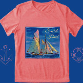 Sanibel Island Florida Segelschiff Urlaub Tri-Blend Shirt