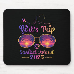 Sanibel Island Florida Sommer Sonnenbrille Mädchen Mousepad