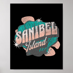 Sanibel Island Florida Strand Vintage  Poster
