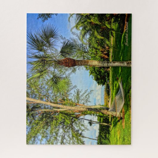 Sanibel Island Florida Tropical Hammock Palm Trees Puzzle (Vertikal)