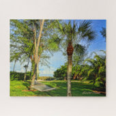 Sanibel Island Florida Tropical Hammock Palm Trees Puzzle (Horizontal)