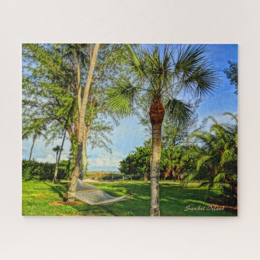 Sanibel Island Florida Tropical Hammock Palm Trees Puzzle (Horizontal)