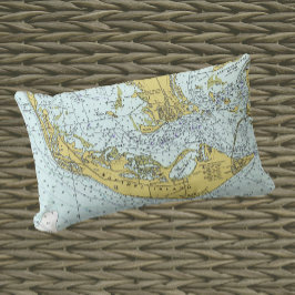 Sanibel Island Florida Vintage Karte Lendenkissen