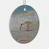 Sanibel Island Florida White Ibis Tropical Bird Keramik Ornament (Rechts)