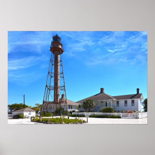 Sanibel Island Leuchtturm Poster (Vorne)
