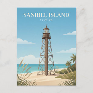 Sanibel Island Leuchtturm USA Postkarte