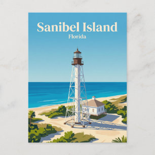Sanibel Island Leuchtturm USA Postkarte