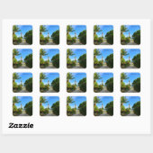 Sanibel Island Lighthouse Florida Golf Coast Quadratischer Aufkleber (Blatt)