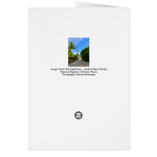 Sanibel Island Lighthouse Florida Gulf Coast Card (Hinten)