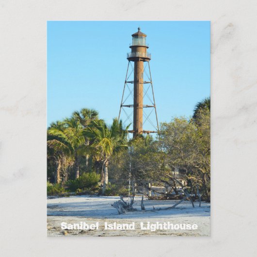 Sanibel Island Lighthouse - Florida Postcard Postkarte (Vorderseite)