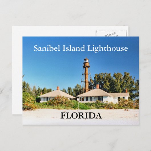 Sanibel Island Lighthouse, Florida Postcard Postkarte (Vorne/Hinten)