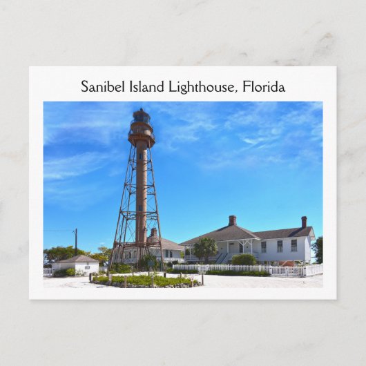 Sanibel Island Lighthouse, Florida Postkarte (Vorderseite)