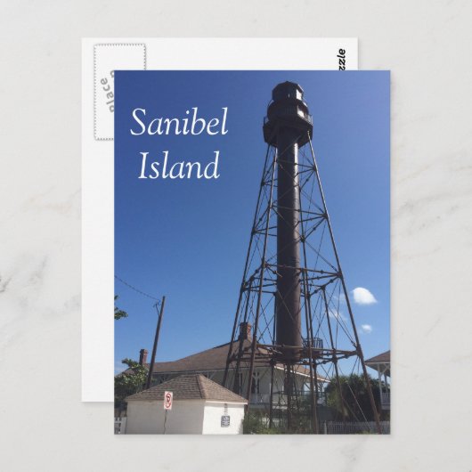 Sanibel Island Lighthouse Postkarte (Vorne/Hinten)