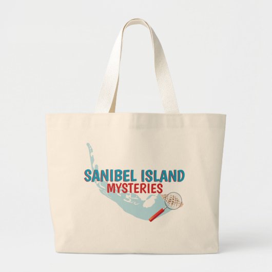 Sanibel Island Mystery Strandtasche Jumbo Stoffbeutel (Vorne)
