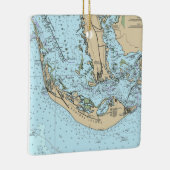 Sanibel Island Nautical Chart Keramikornament (Rechts)