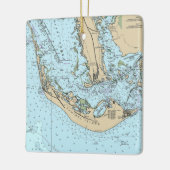 Sanibel Island Nautical Chart Keramikornament (Links)