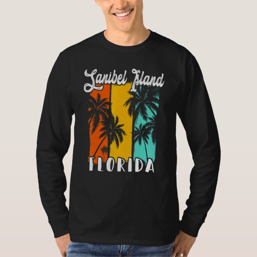 Sanibel Island Palm Trees Beach Florida Vacation F T-Shirt (Vorderseite)