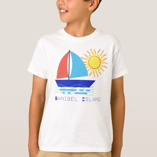 Sanibel Island Sailboat and Sunshine Vacation T-Shirt (Vorderseite)