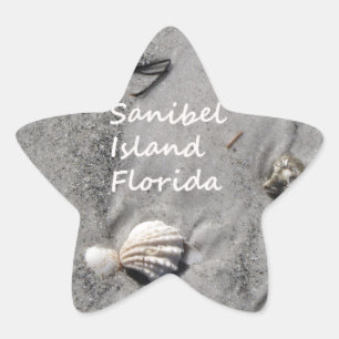 Sanibel Island Sand Muscheln Stern-Aufkleber