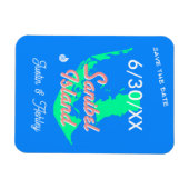 Sanibel Island Save the Date Hochzeit am Strand Magnet (Horizontal)
