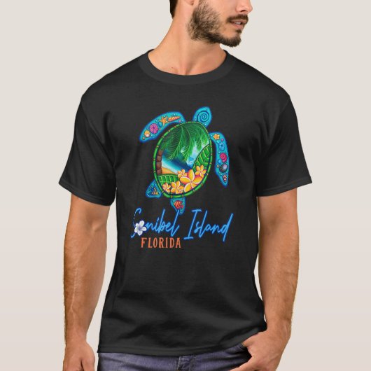 Sanibel Island Sea Turtle Florida Vacation Family T-Shirt (Vorderseite)