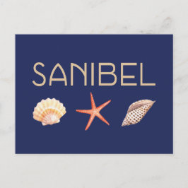 Sanibel Island Seashells Postkarte