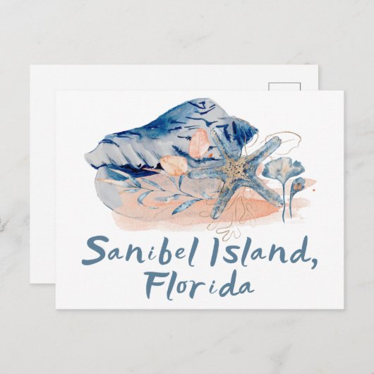 Sanibel Island Seashells Postkarte (Vorne/Hinten)