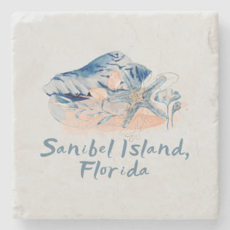 Sanibel Island Seashells Steinuntersetzer
