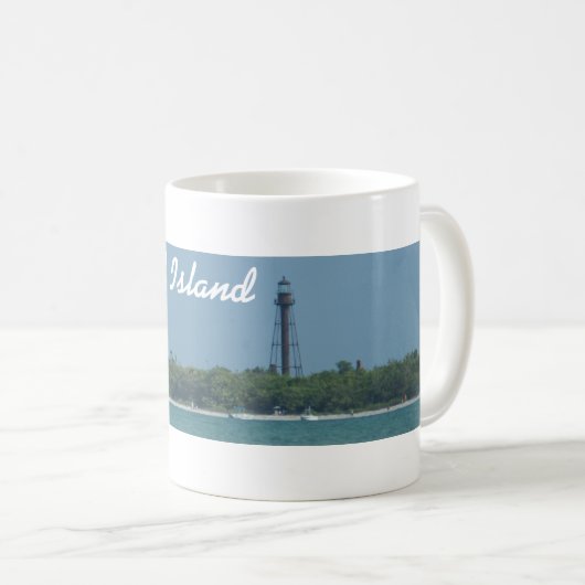 Sanibel Leuchtturm-Strand-Tasse Kaffeetasse (VorderseiteRechts)
