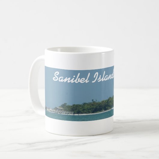Sanibel Leuchtturm-Strand-Tasse Kaffeetasse (Vorderseite Links)