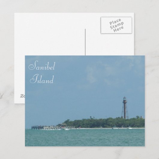 Sanibel Lighthouse Beach Postkarte (Vorne/Hinten)