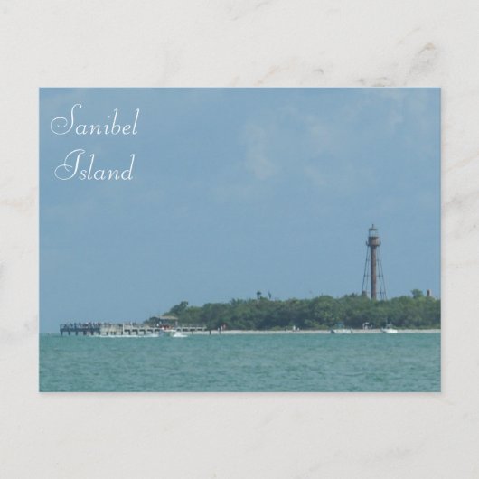 Sanibel Lighthouse Beach Postkarte (Vorderseite)