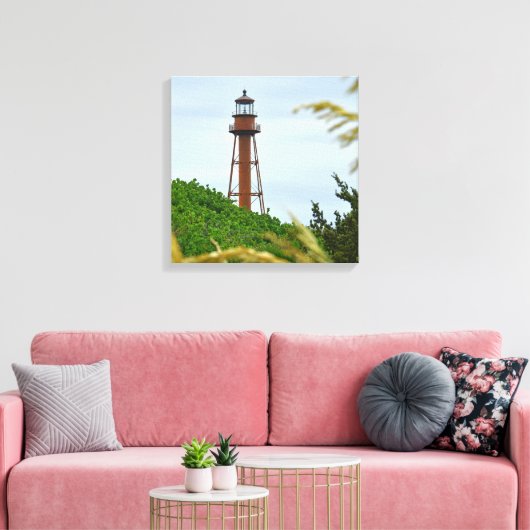 Sanibel Lighthouse Leinwanddruck (Insitu (Wohnzimmer))