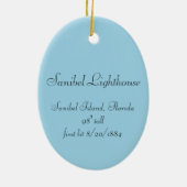 Sanibel Lighthouse Oval Ornament (Hinten)