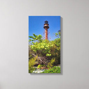 Sanibel Lighthouse Under Blue Skies Leinwanddruck