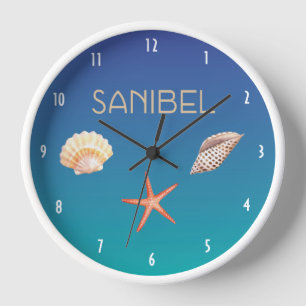 Sanibel mit Seashells Uhr