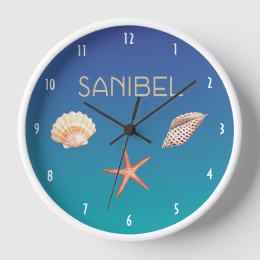 Sanibel mit Seashells Uhr (Vorderseite)