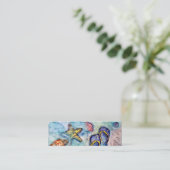 Sanibel Sandalen - Aquarell Mini Visitenkarte (Stehend Vorderseite)