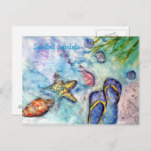 Sanibel Sandals Postkarte (Vorne/Hinten)
